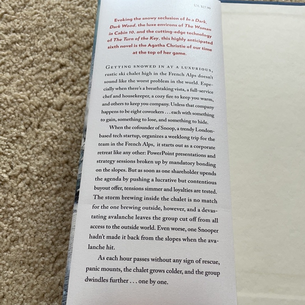 Book- One By One Ruth Ware - Picture 2 of 4